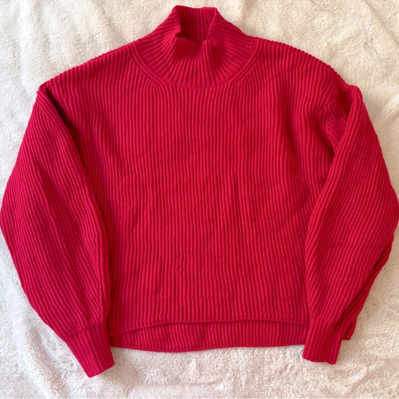 Anthropologie Maeve Easy Pullover Sweater Pink Red Size XS - Picture 7 of 11